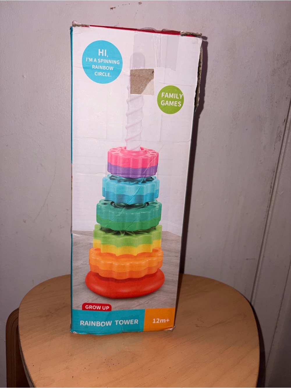 Fisher-Price Rainbow Stack Tower - Red Orange Yellow Green Blue Pink